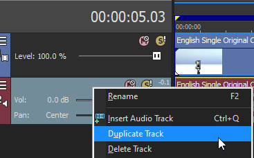 Duplicate track